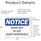 Signmission Door Not In Use Door Inoperable, 7 in W x Rectangle, Vinyl Decal OS-2PACK-NS-D-57-L-11513 - alternate 5